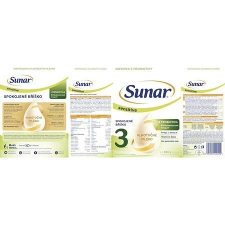 Sunar Sensitive 3, молоко для малышей 500 г: цены и характеристики