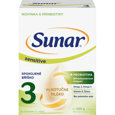Sunar Sensitive 3, молоко для малышей 500 г: цены и характеристики