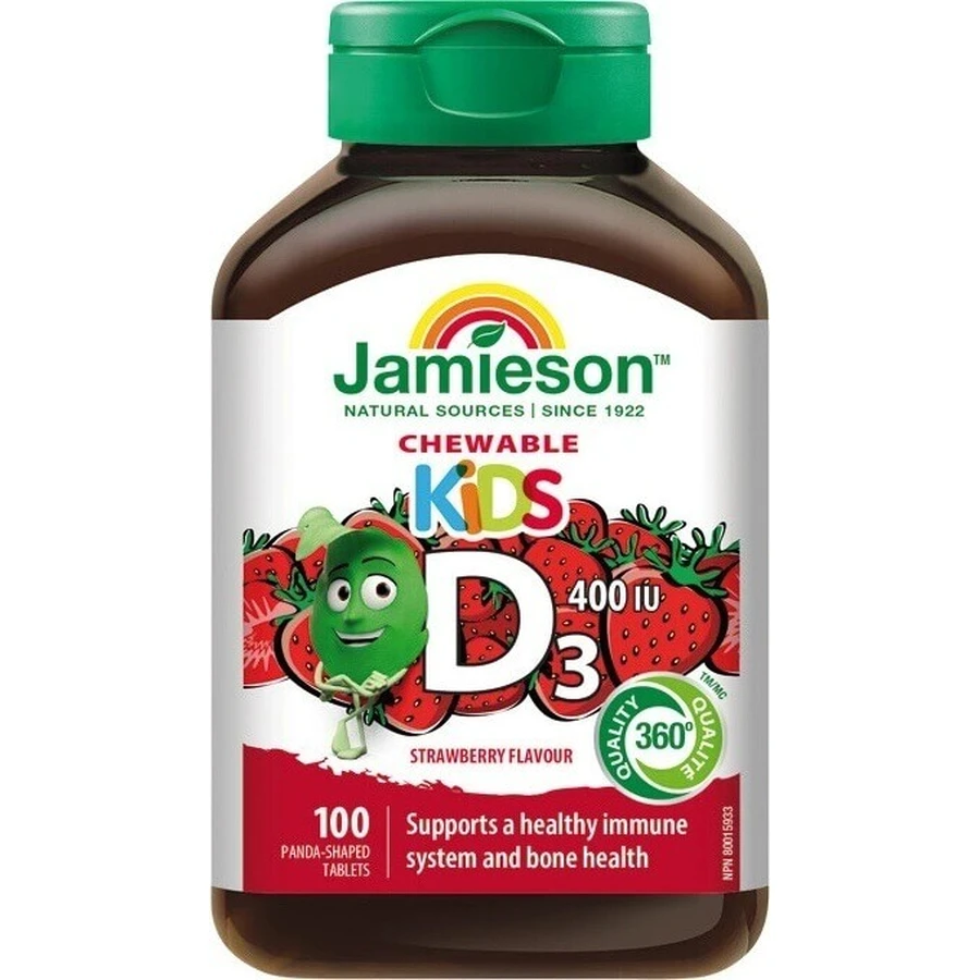 JAMIESON VITAMIN D3 KIDS 400 МО полуниця 1×100 табл.: ціни та характеристики