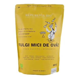 Органические мелкие овсяные хлопья без глютена, 500 г, Organic Republic