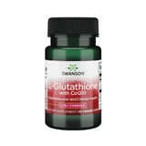 Swanson L-Glutathione with CoQ10, L-глютатион 200 мг + коэнзим Q10 100 мг, 30 вегетарианских капсул