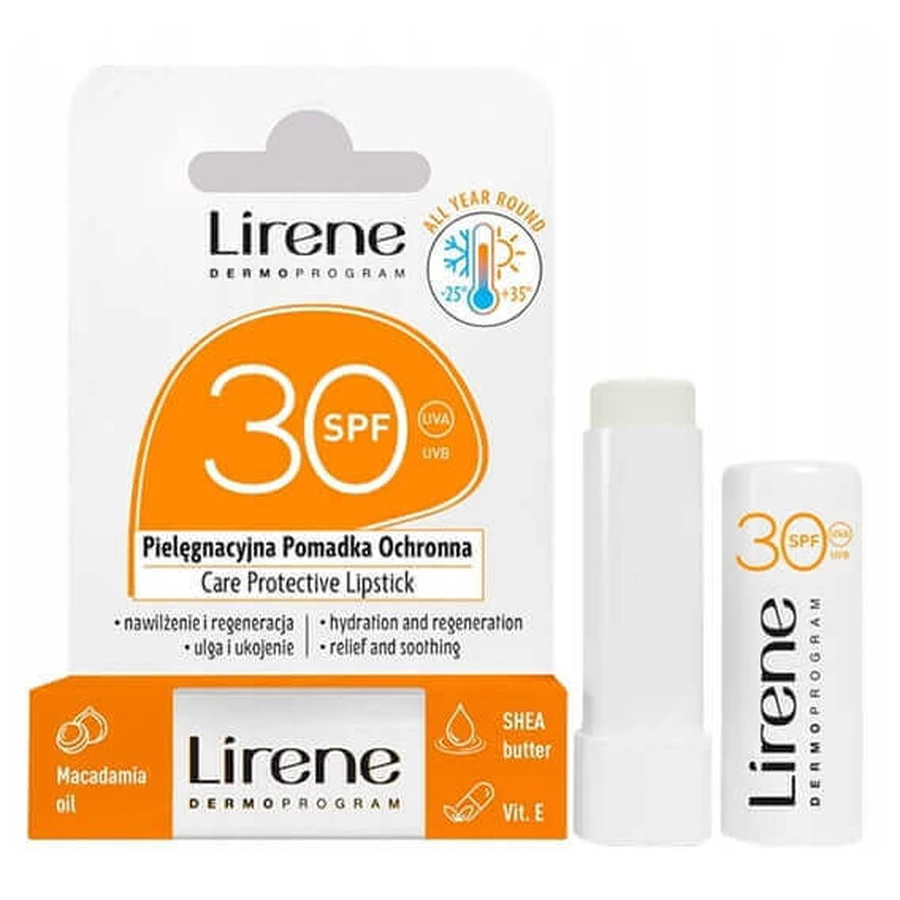 Lirene Губная помада Защитная помада SPF 30, 4,6 г: цены и характеристики