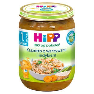HiPP Bio, каша з овочами та індичкою, після 12 місяців, 250г
