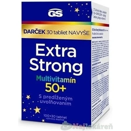 GS Extra Strong Multivitamin 50+ 1×130 табл, пищевая добавка: цены и характеристики