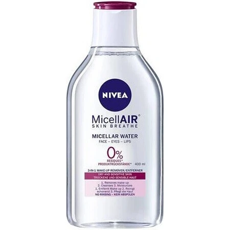 NIVEA MicellAIR Міцелярна вода для чутливої шкіри 1×400 мл, заспокійлива, все в 1: ціни та характеристики