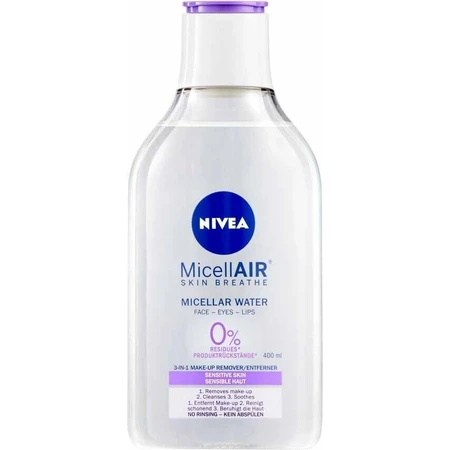 NIVEA MicellAIR Міцелярна вода для чутливої шкіри 1×400 мл, заспокійлива, все в 1: ціни та характеристики