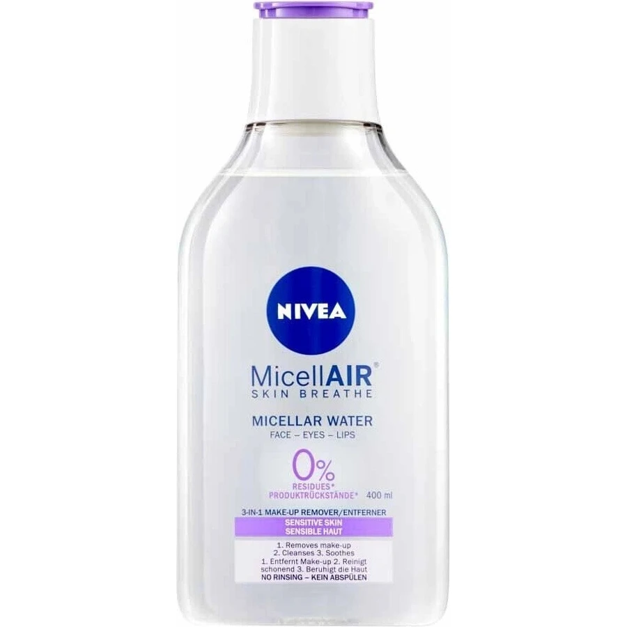 NIVEA MicellAIR Міцелярна вода для чутливої шкіри 1×400 мл, заспокійлива, все в 1: ціни та характеристики