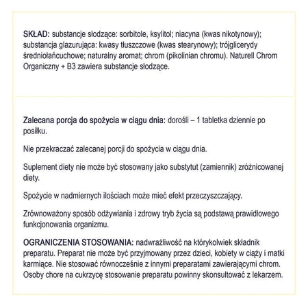 Naturell Organic Chromium + B3, 60 жевательных таблеток: цены и характеристики