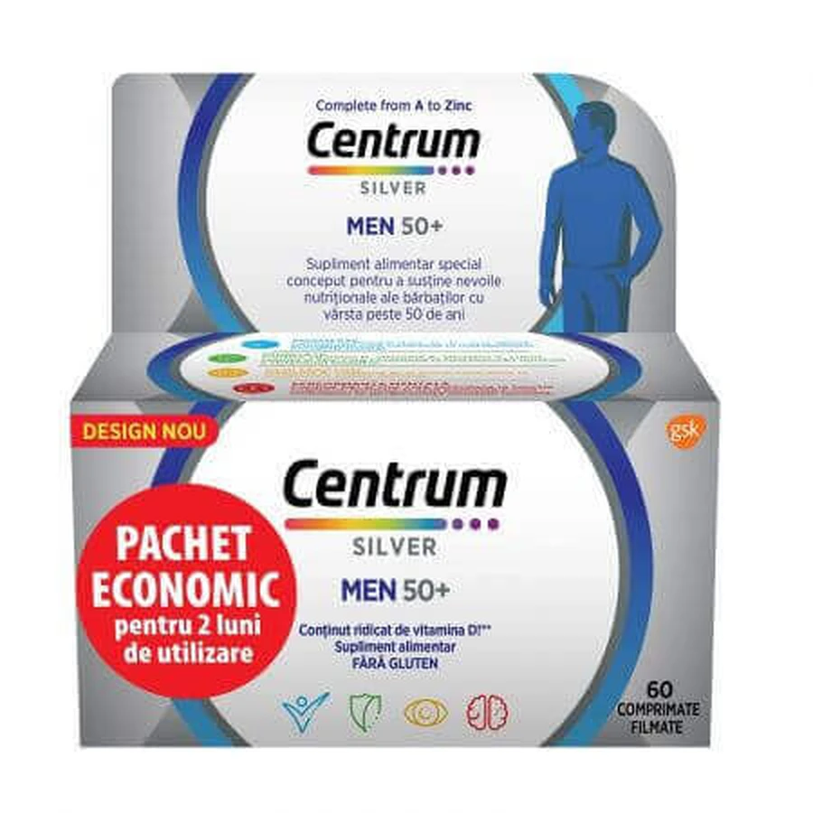 Centrum Silver 50+ для мужчин, 60 таблеток: цены и характеристики