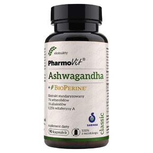 PharmoVit Ashwagandha + BioPerine, 90 капсул