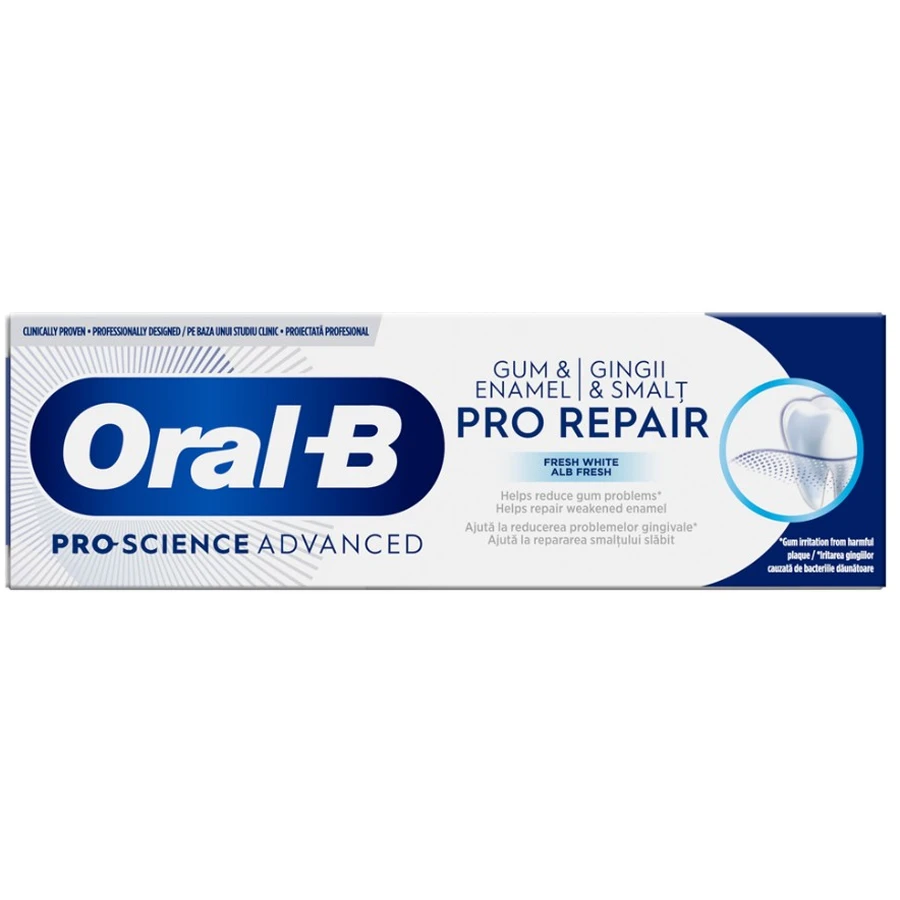 Зубная паста Oral B Advance Gum & Enamel Pro-Repair White, 75 мл: цены и характеристики