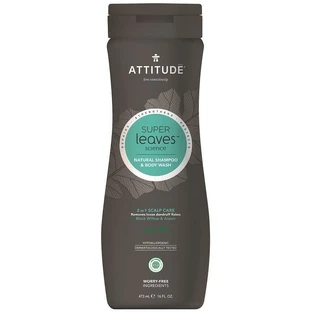 Attitude Super leaves Чоловіча ампула та мило для тіла (2в1) з детоксикаційним ефектом, проти лупи 473 мл