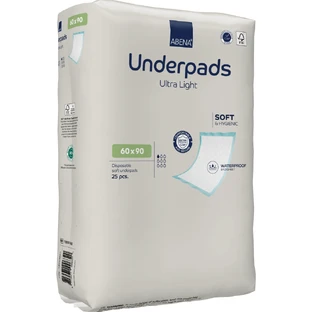 Одноразовые салфетки Ultra Light & Comfort, 60 x 90 см, 25 штук, Abena
