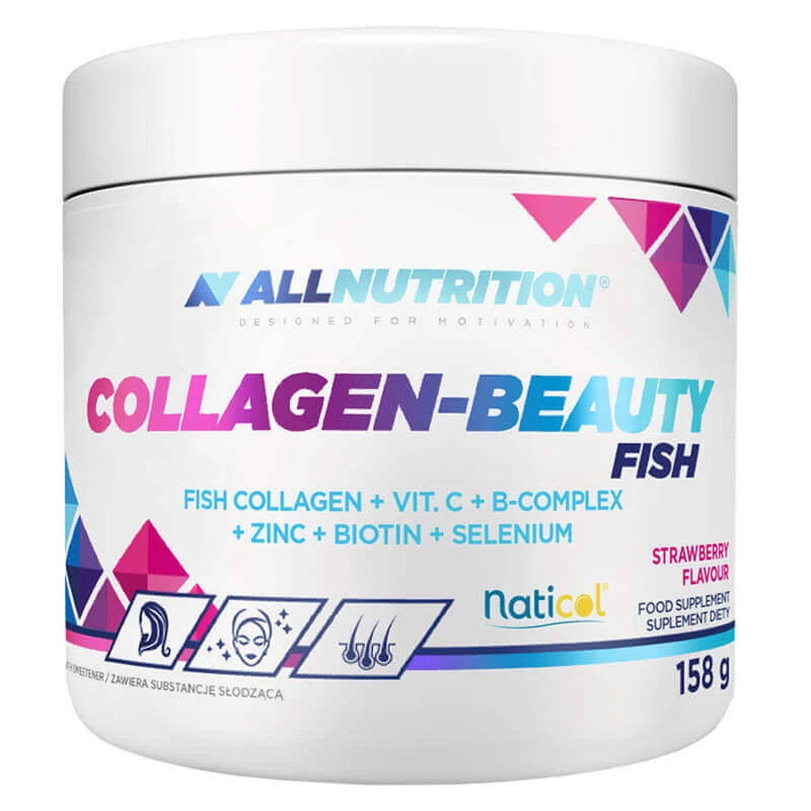 Allnutrition Коллаген-Beauty Fish, порошок, со вкусом клубники, 158 г: цены и характеристики