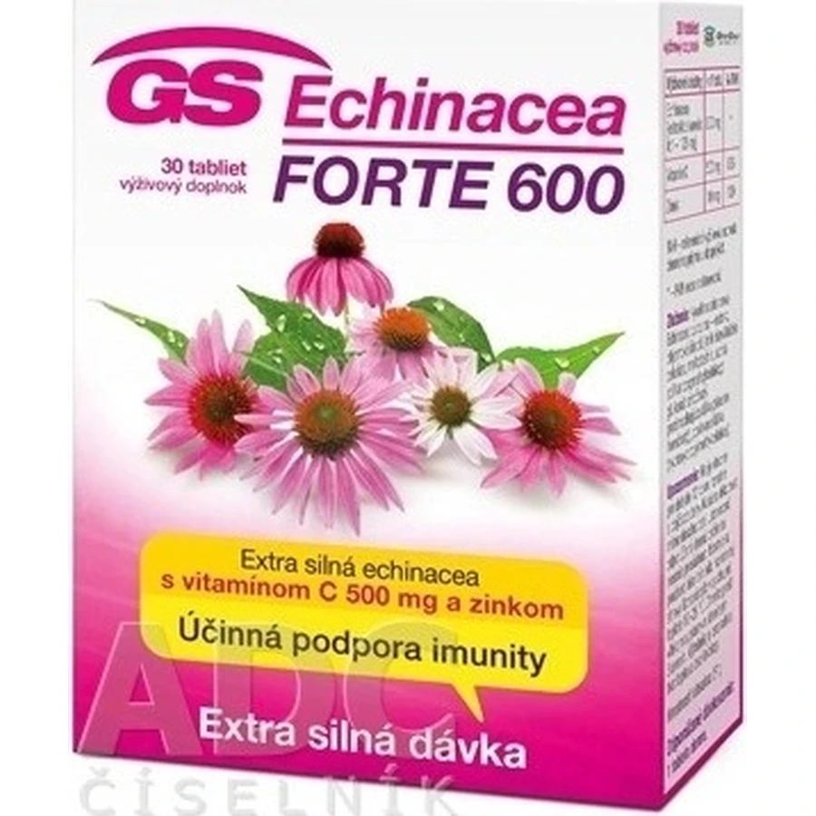 GS Ехінацея ФОРТЕ 600 мг 1×30 таблеток, дієтична добавка: ціни та характеристики