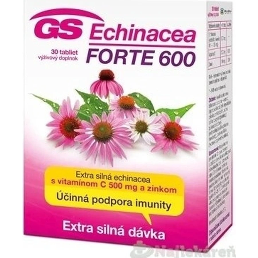 GS Ехінацея ФОРТЕ 600 мг 1×30 таблеток, дієтична добавка: ціни та характеристики