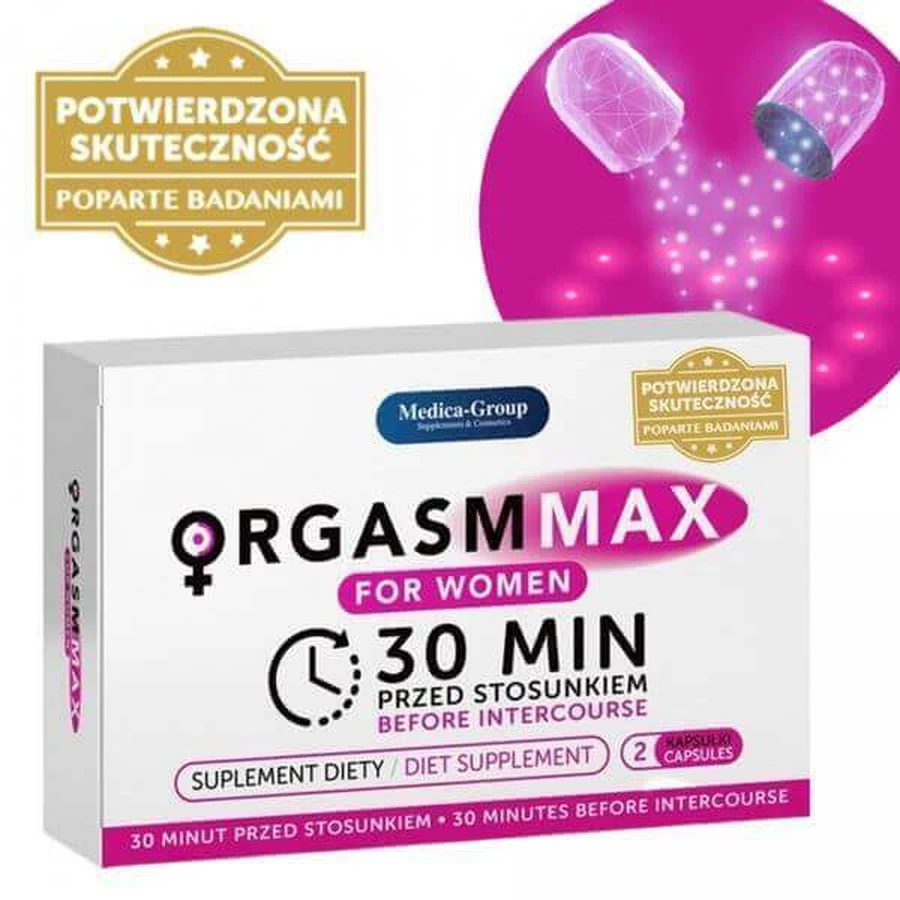 Диетическая добавка Orgasm Max For Women Medica-Group, 2 капсулы: цены и характеристики