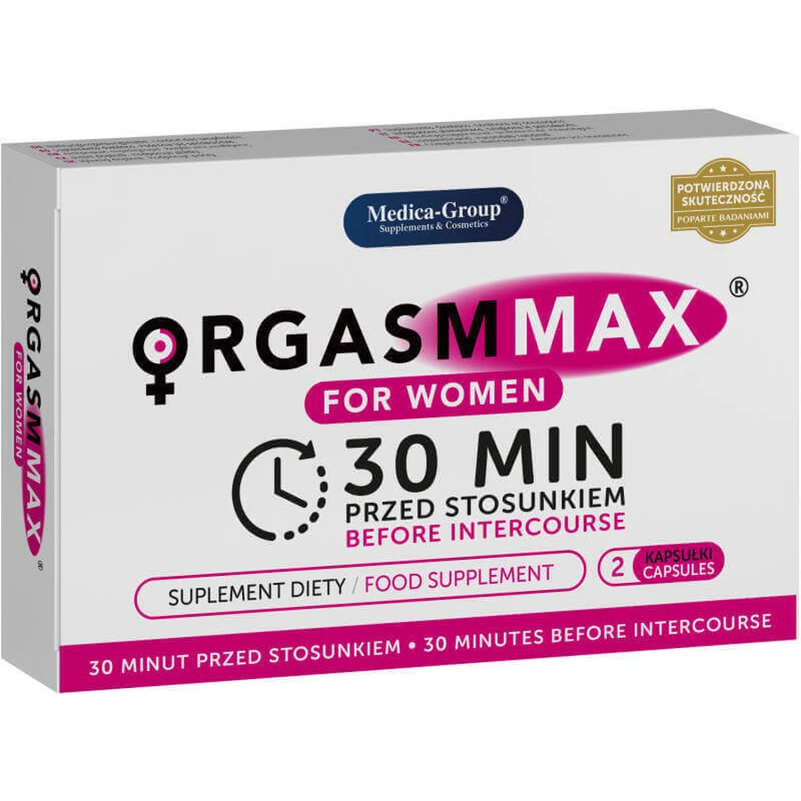 Диетическая добавка Orgasm Max For Women Medica-Group, 2 капсулы: цены и характеристики