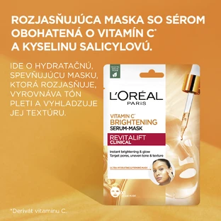 L'Oréal Paris Revitalift Клінічна освітлювальна маска для обличчя з вітаміном С