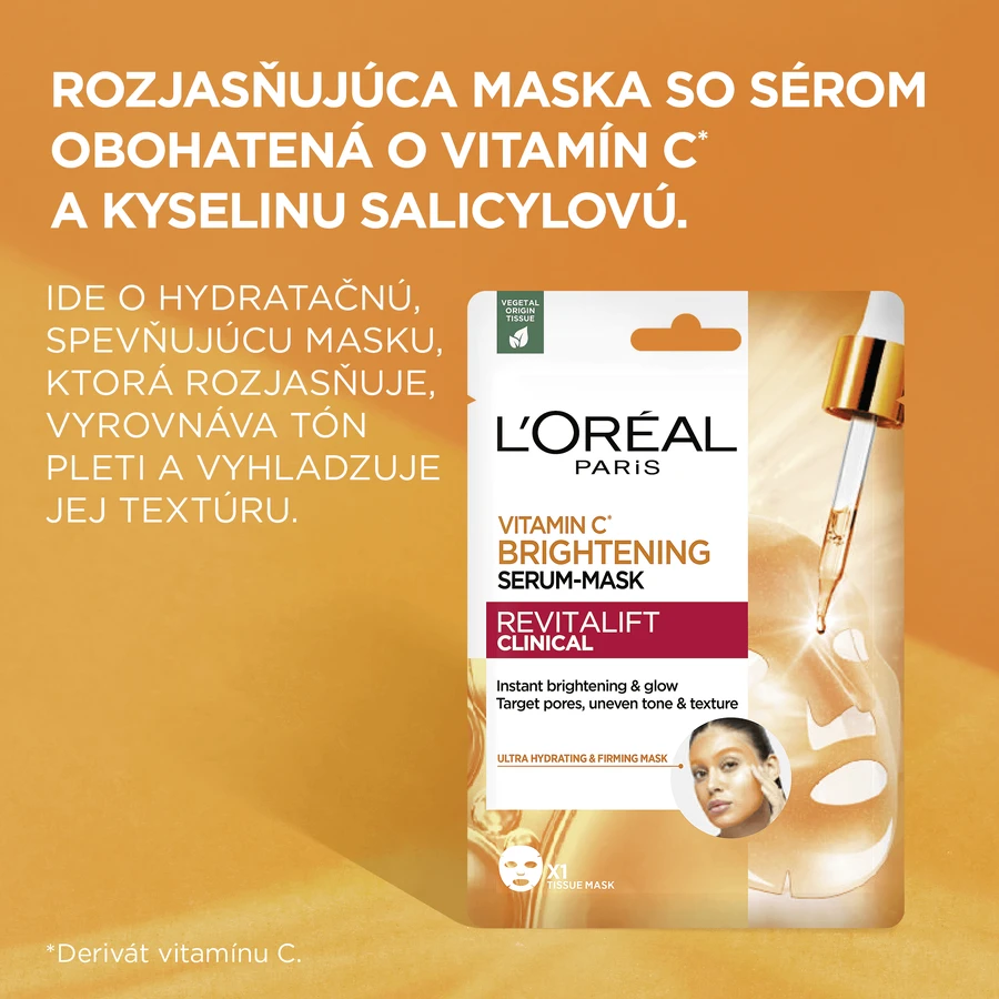 L'Oréal Paris Revitalift Clinical Brightening Complexion Mask with Vitamin C: цены и характеристики