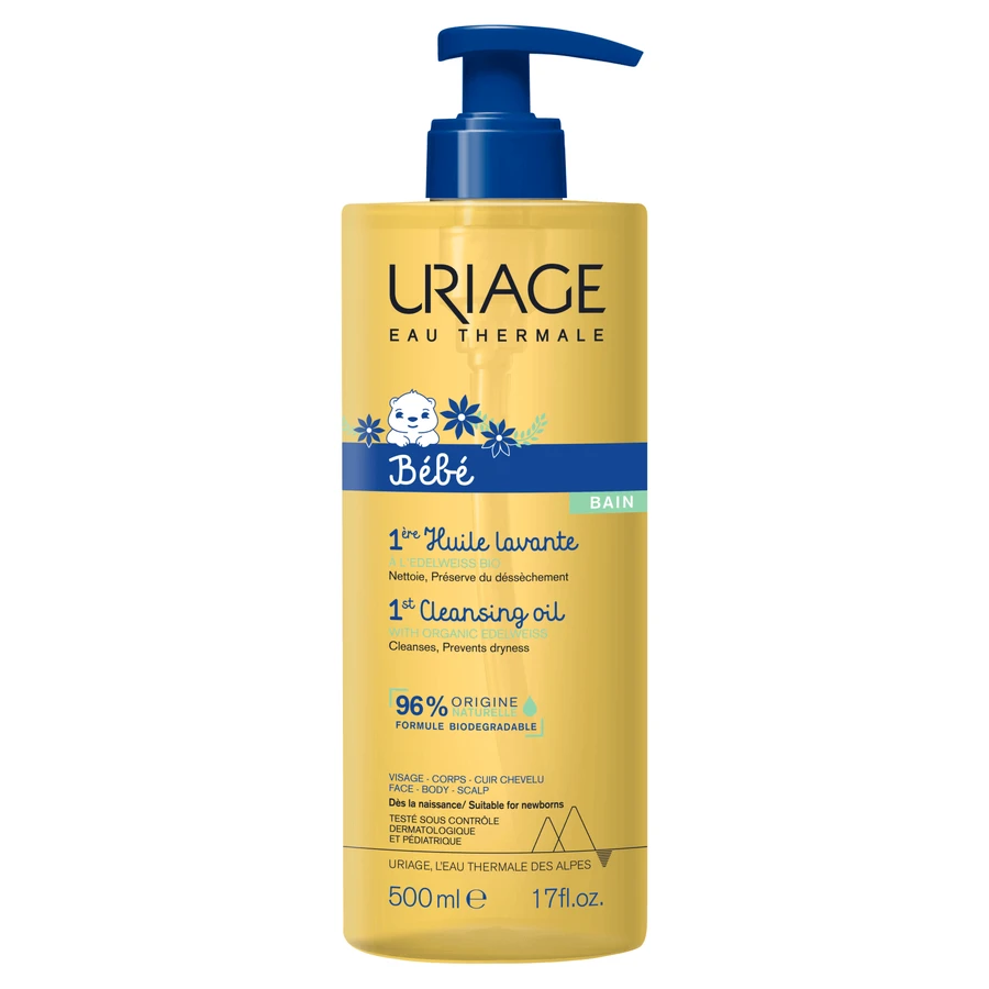 Uriage Bebe 1st, защитное очищающее масло для купания детей, 500 мл: цены и характеристики