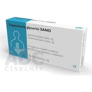 SANO Suppositoria Glycerini SANO Classic 2g 1x10 pcs, глицериновые апексы