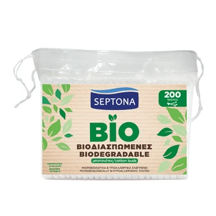 Septona Ecolife, биоразлагаемые ватные палочки, 200 штук