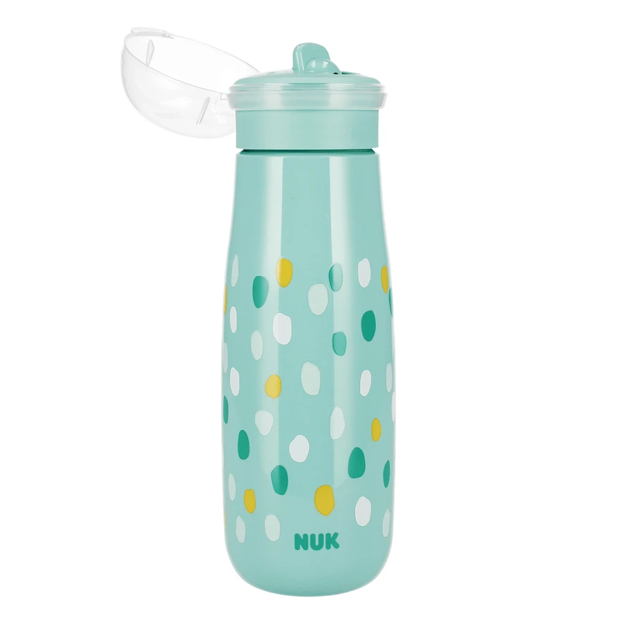 NUK Mini-Me FLip, пляшечка для пиття 2-в-1 з мундштуком, бірюзова, від 12 місяців, 450 мл: ціни та характеристики