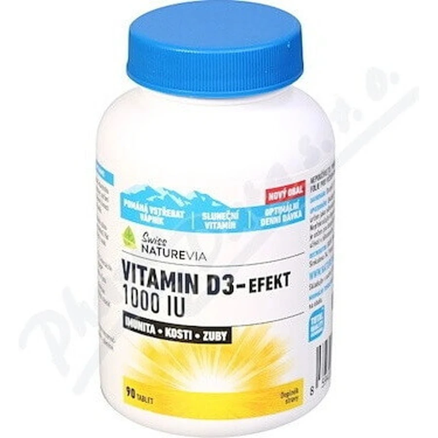 NATUREVIA VITAMIN D3 EFFECT 1000 I.U. 1×90 шт, пищевая добавка: цены и характеристики
