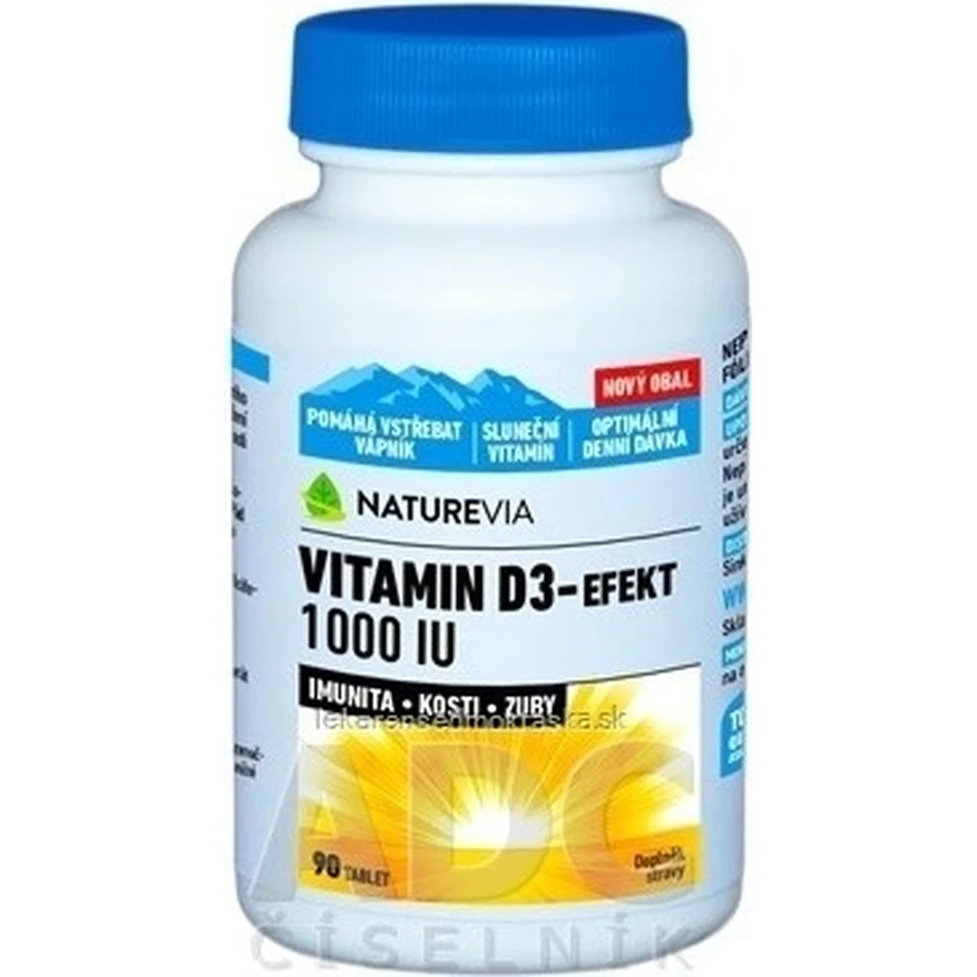 NATUREVIA VITAMIN D3 EFFECT 1000 I.U. 1×90 шт, пищевая добавка: цены и характеристики