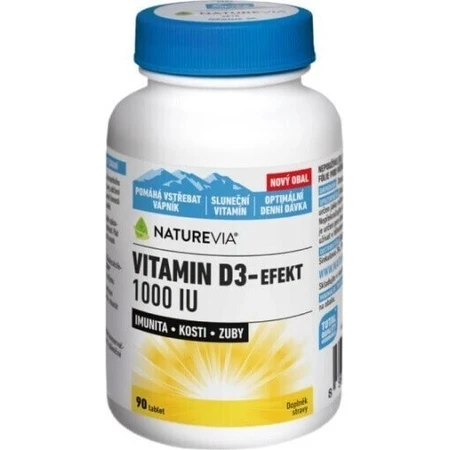 NATUREVIA VITAMIN D3 EFFECT 1000 I.U. 1×90 шт, пищевая добавка: цены и характеристики