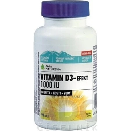 NATUREVIA VITAMIN D3 EFFECT 1000 I.U. 1×90 шт, пищевая добавка: цены и характеристики