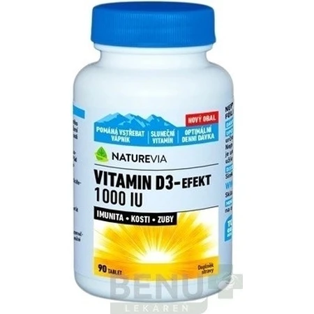 NATUREVIA VITAMIN D3 EFFECT 1000 I.U. 1×90 шт, пищевая добавка: цены и характеристики