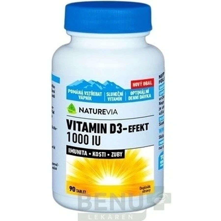 NATUREVIA VITAMIN D3 EFFECT 1000 I.U. 1×90 шт, пищевая добавка: цены и характеристики