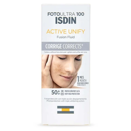 Isdin Fotoultra 100 Active Unify, флюїд для корекції плям, SPF 50+, 50 мл: ціни та характеристики