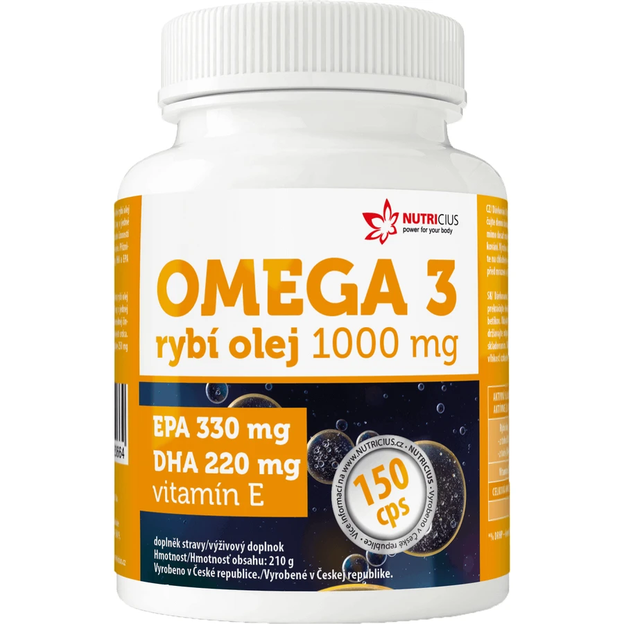 Nutricius Омега 3 Рыбий жир 1000 мг EPA 330 мг/DHA 220 мг 150 капсул: цены и характеристики