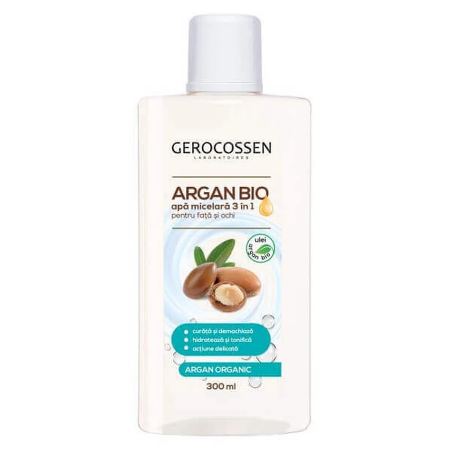 Органічна арганова міцелярна вода 3 в 1 для обличчя та очей, 300 мл, Gerocossen: ціни та характеристики