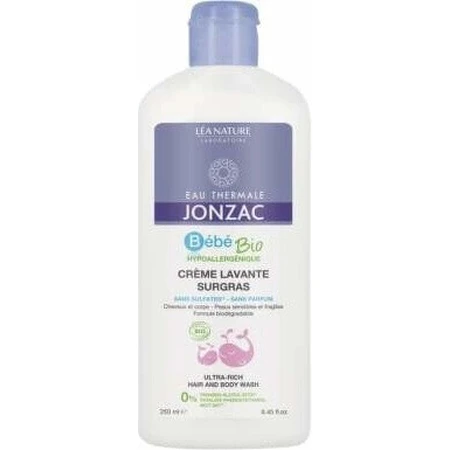 JONZAC Bébé Organic дитяче мило для волосся та тіла 1×250 мл, гель для дитячого миття: ціни та характеристики