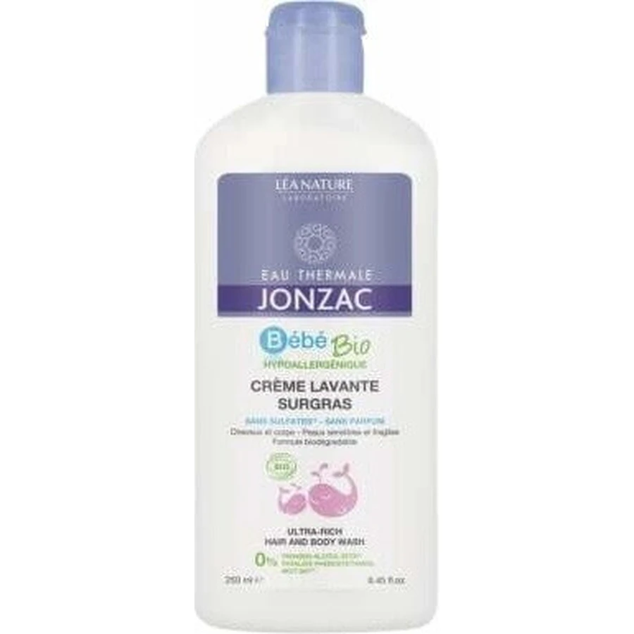 JONZAC Bébé Organic дитяче мило для волосся та тіла 1×250 мл, гель для дитячого миття: ціни та характеристики