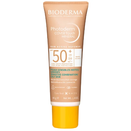 Bioderma Photoderm Cover Touch Mineral, непрозорий мінеральний флюїд, темний, SPF 50+, 40 г: ціни та характеристики