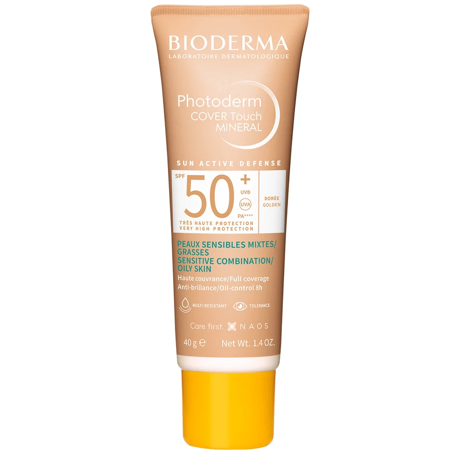 Bioderma Photoderm Cover Touch Mineral, непрозорий мінеральний флюїд, темний, SPF 50+, 40 г: ціни та характеристики