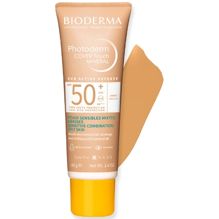 Bioderma Photoderm Cover Touch Mineral, непрозорий мінеральний флюїд, темний, SPF 50+, 40 г: ціни та характеристики