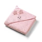 Бамбуковий рушник з капюшоном, рожевий, 100 x 100 см, Babyono
