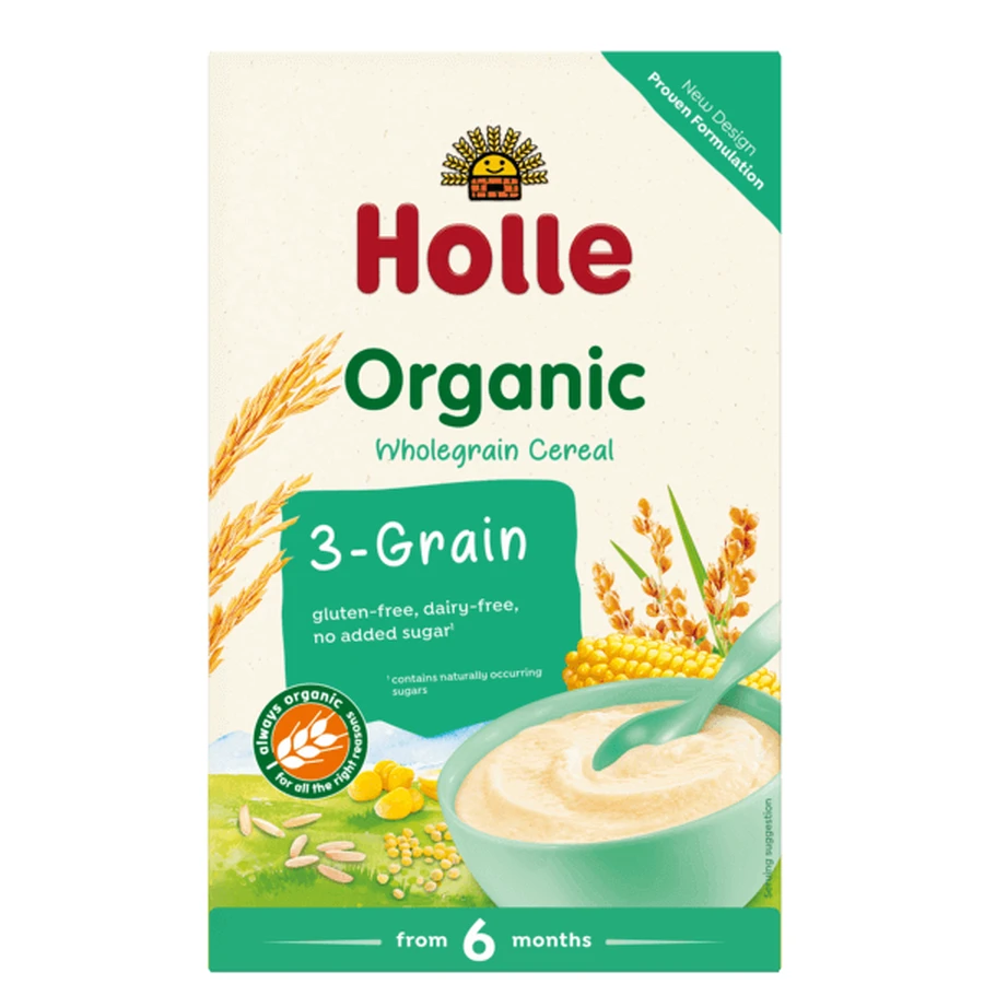 Суміш з 3 органічних злаків, +6 місяців, 250 г, Holle Baby Food: ціни та характеристики