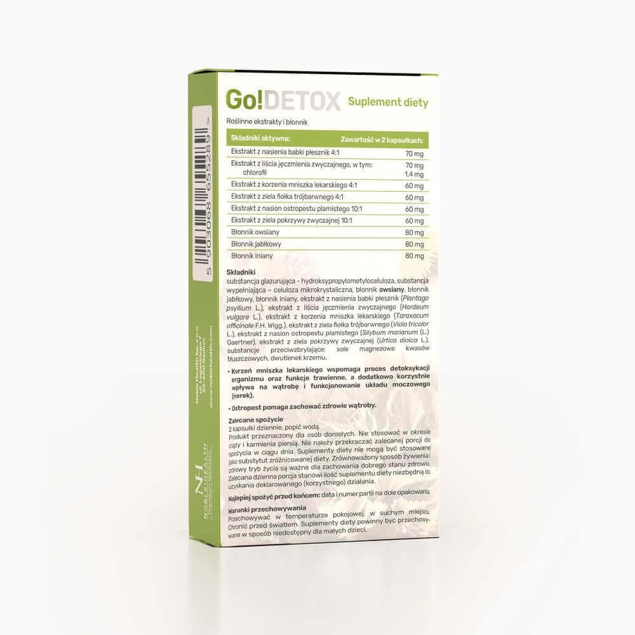 Noble Health GO!Detox, 20 капсул: ціни та характеристики