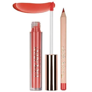 Handaiyan Lips Kit, Набор из матовой жидкой помады и подводки для губ, матовый, 06