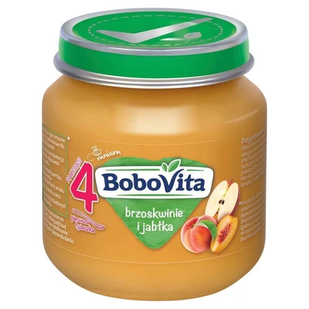 BoboVita Десерт, персики та яблука, після 4 місяців, 125 г: ціни та характеристики