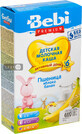 Дитяча каша Bebi Premium пшенична яблуко банан молочна з 6 місяців, 250 г