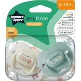 Силіконова пустушка Tommee Tippee CTN AnyTime, 6-18м, різнокольорова 2 шт.