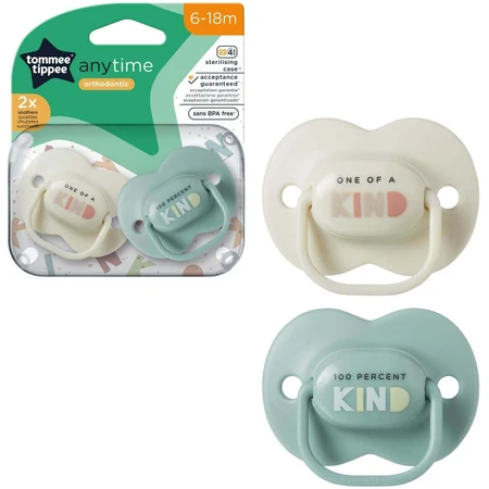 Силіконова пустушка Tommee Tippee CTN AnyTime, 6-18м, різнокольорова 2 шт.: ціни та характеристики
